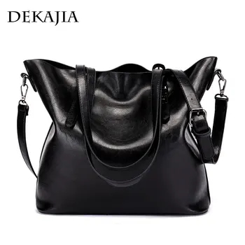 

New arrival 2018 high quality crossbody bag for women fashion simple leather large capacity bucket handbag women tote shoulder