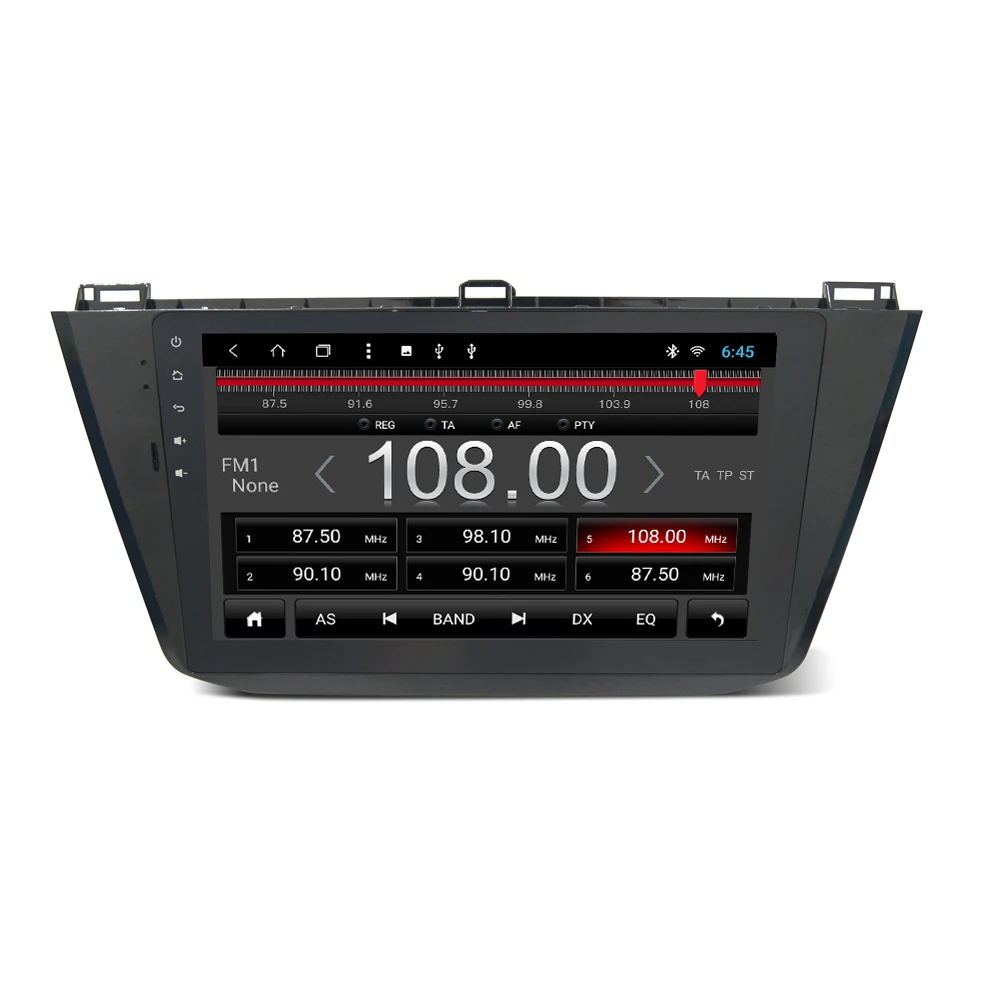 Best YAZH 1 Din Auto Radio For VolksWagen Tiguan 2017 Android Car Stereo 2GB 32GB Head Unit AUX 1080*600 HD 10.1 INCH GPS Navigation 2