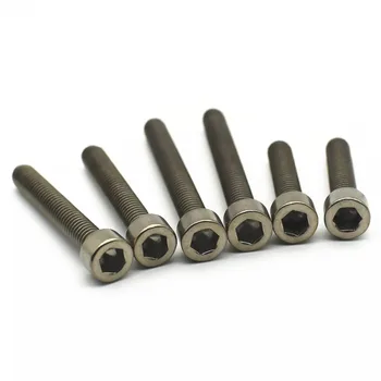 

M6 Titanium Bolt ALL Lengths Original Ti Color not Polished DIN912 Hexagonal Socket Ti Screws GR2 Ti Fastener 10pcs
