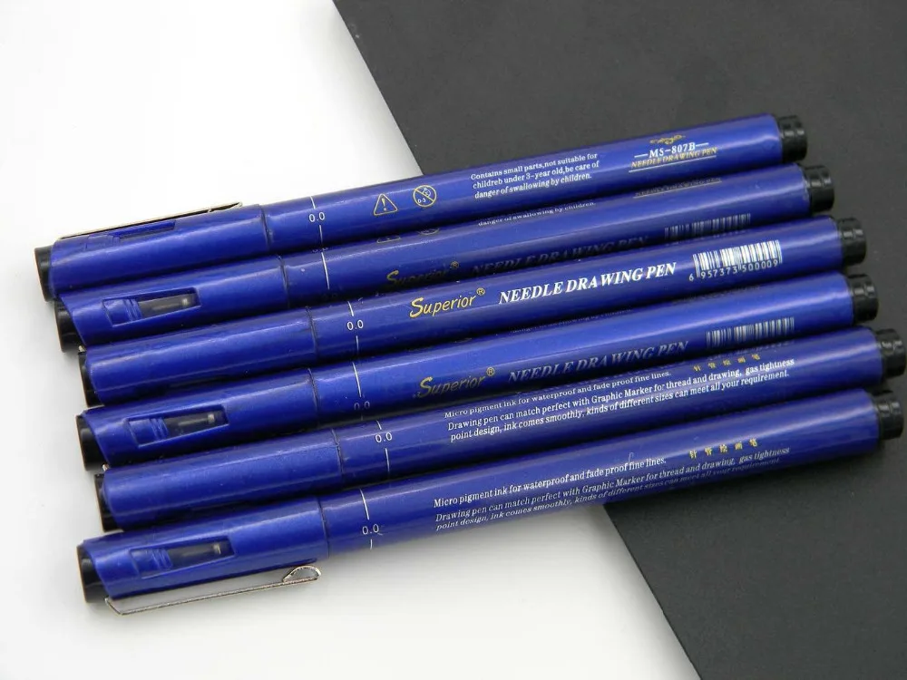 6 шт./упак. синие иглы чертежная ручка арт комплекты Классическая приковывающая взгляд ручка