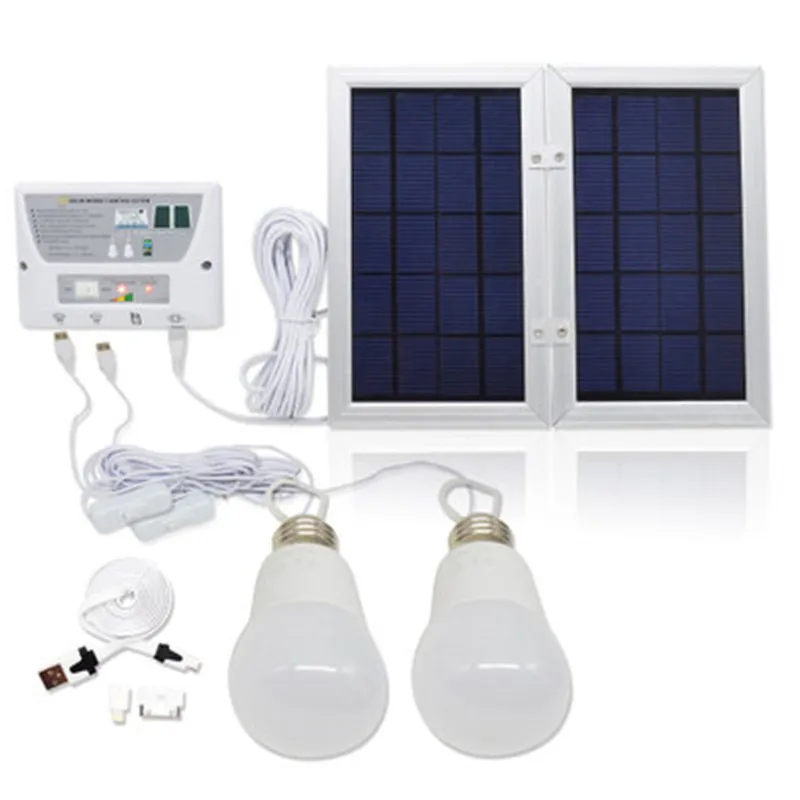 Geração de Energia Carregamento do Telefone Móvel + 2led Solar Terno Móvel Fotovoltaica Barraca Acampamento Eemergency Lâmpadas Cabo Usb Luz 3 solar light bulb