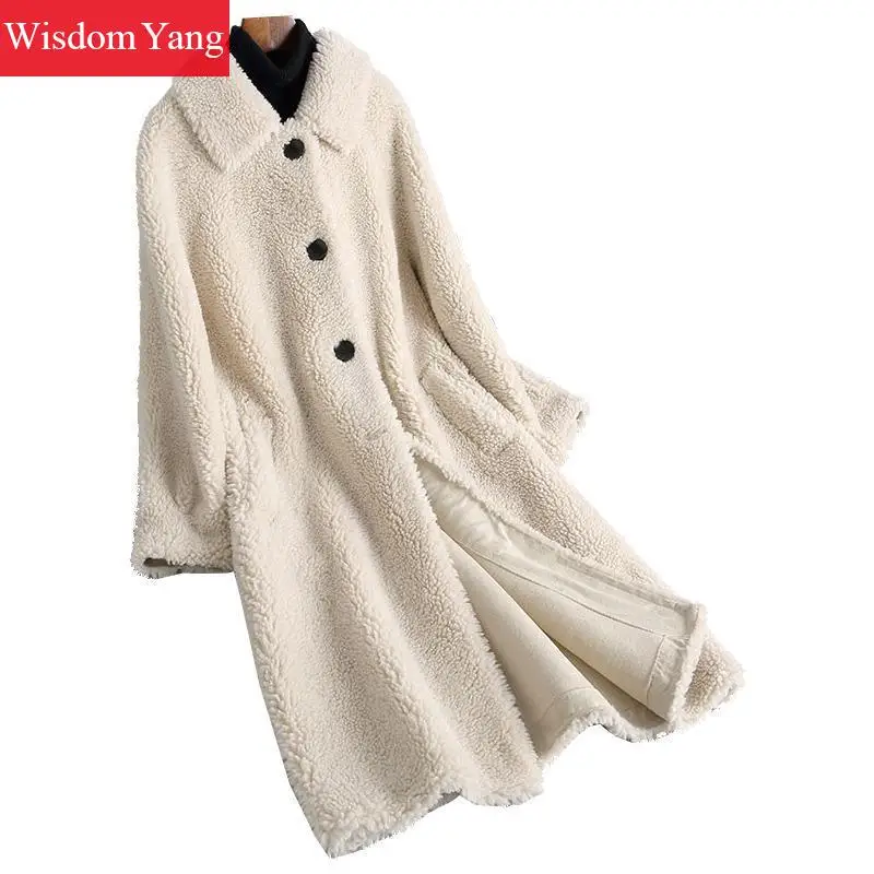 Long See Collier Chaud Manteaux 2019 Survêtement Beige Daim Moutons Laine Des Picture Femmes Tonte Pardessus De Tendance Manteau Hiver Polaire UCwxOqd88