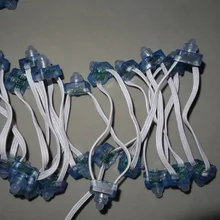 18AWG провода 100 шт./строка DC12V квадратного типа WS2811 доступный rgb-светодиод Smart Pixel узел, со всеми белый провод, IP68 Номинальное