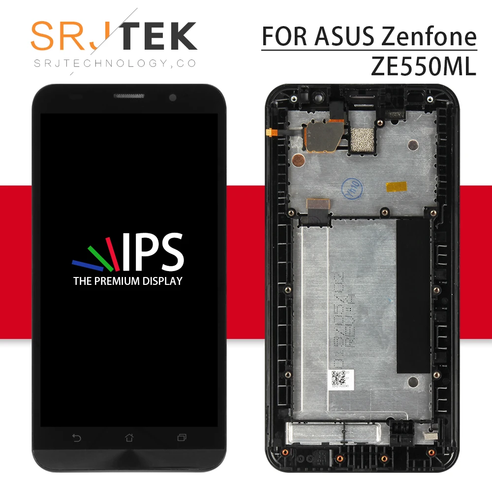 

Srjtek LCD For ASUS Zenfone 2 ZE550ML Z00BD Display with Touch Screen Digitizer Assembly With Frame TFT IPS For ASUS ZE550ML LCD