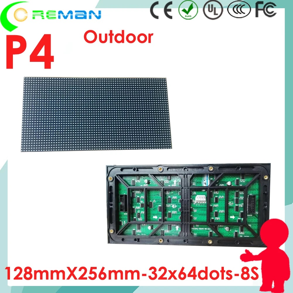 Wholesale matrix rgb led module p4 ph4 64*32 high definition mobile