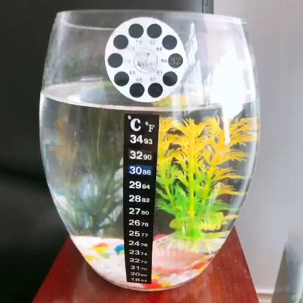 

Digital Aquarium Fish Tank Temperature Sticker LCD Stick On Digital Theremometer Adhesive Aquarium Fish Tank Window Water Strip