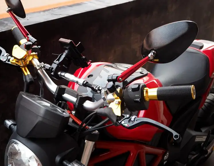 Мотоцикл 22 мм 7/" Руль Для Ducati Honda Yamaha Suzuki Kawasaki BMW KTM руль Универсальный черный