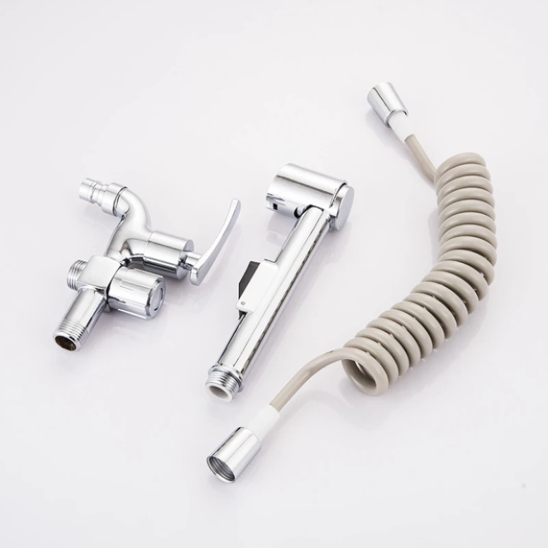 

1 set Copper Chrome Finished Washing Machine Faucet With Shower Head + Hose + Bracket