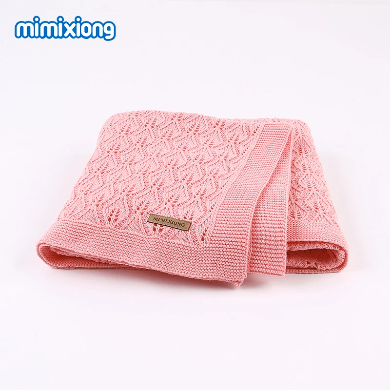 Продажа Детское одеяло для новорожденных, Пеленальное белье для коляски, одноцветные вязаные детские одеяла для дивана, 100*80 см, детское одеяло, s игр...