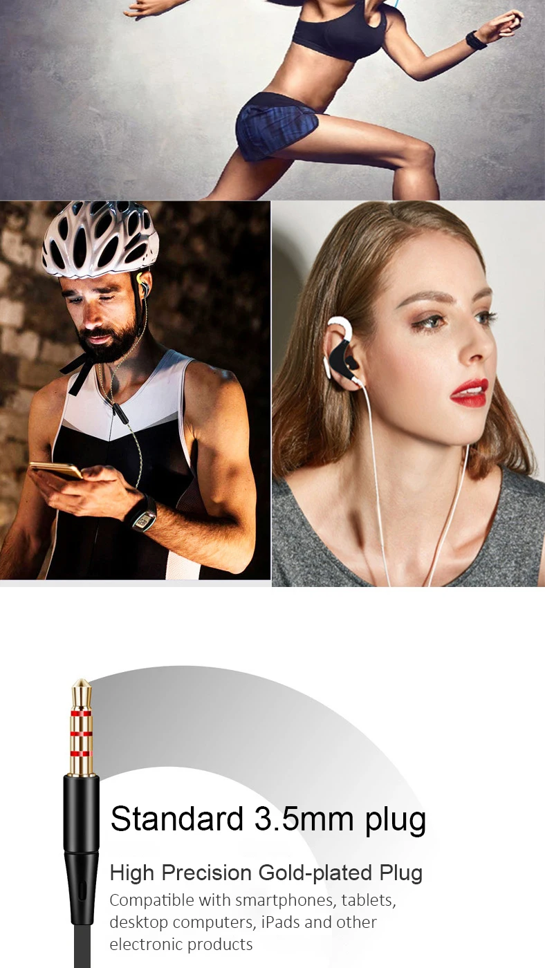 CHUYI Earphone Bass Sound Sport Headphone With MIC For IPhone 5 6 6s Xiaomi Samsung Headset Fone De Ouvido Auriculares MP3
