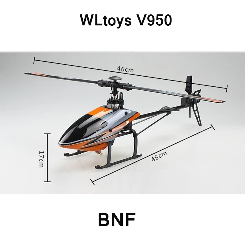 WLtoys V950 BNF 6CH 3D6G система Flybarless Big RC вертолет (без пульта дистанционного