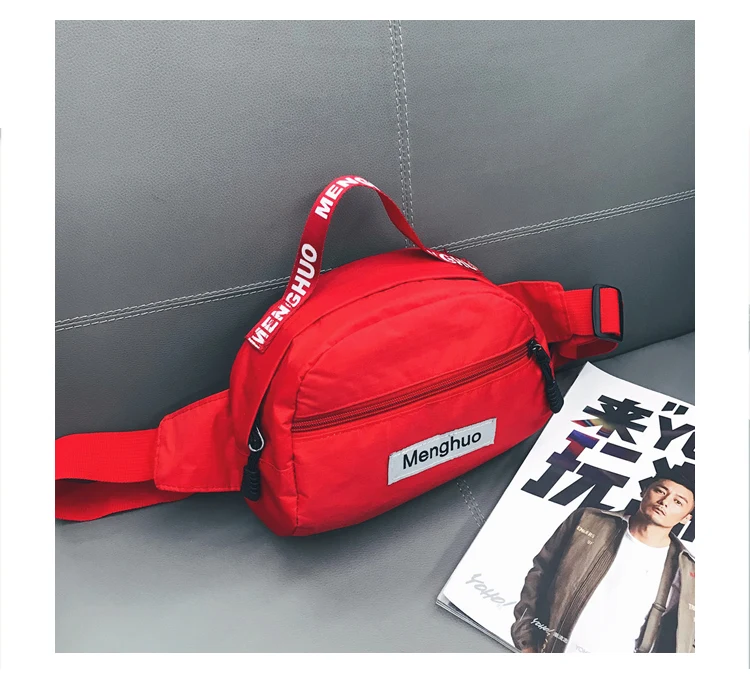Menghuo Brand New Leisure Fanny Waist Pack Women Shoulder Belly Men Belt Handbags Female Crossbody Handbag Fanny Pack Waist bag_34-1_34