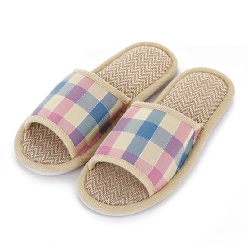 Winter Breathable Plaid Men Women Shoes Fashion Design font b Tartan b font Lovers Sandals Indoor