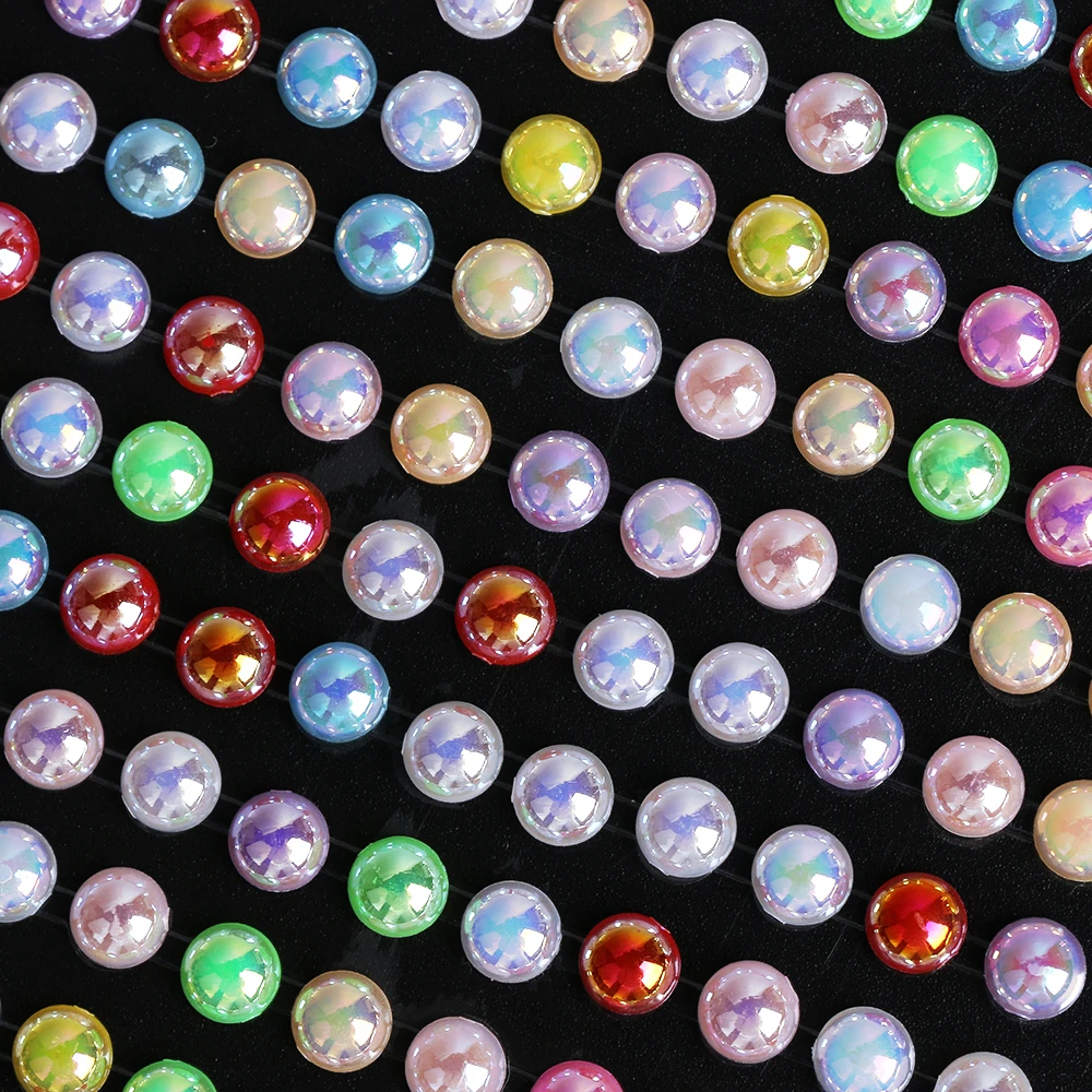 216/260pcs Scrapbook Imitation Pearls stickers Acrylic Self Adhesive
