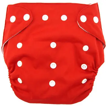 1 шт. Многоразовые детские подгузники для младенцев, тканевые подгузники, мягкие чехлы, моющиеся, свободный размер, регулируемые подгузники, зимняя, летняя версия - Цвет: Красный