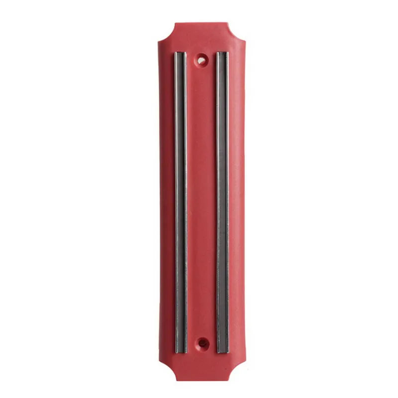 ABS магнитный держатель для ножей, подставка для инструментов, полка для кухни, паба, барная стойка, Держатель ножей 20x4,7x1,2 см - Цвет: Красный