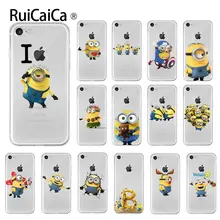 Ruicaica милые Миньоны из мультфильма Coque Shell чехол для телефона для Apple iPhone 8 7 6 6S Plus X XS MAX 5 5S SE XR мобильных телефонов