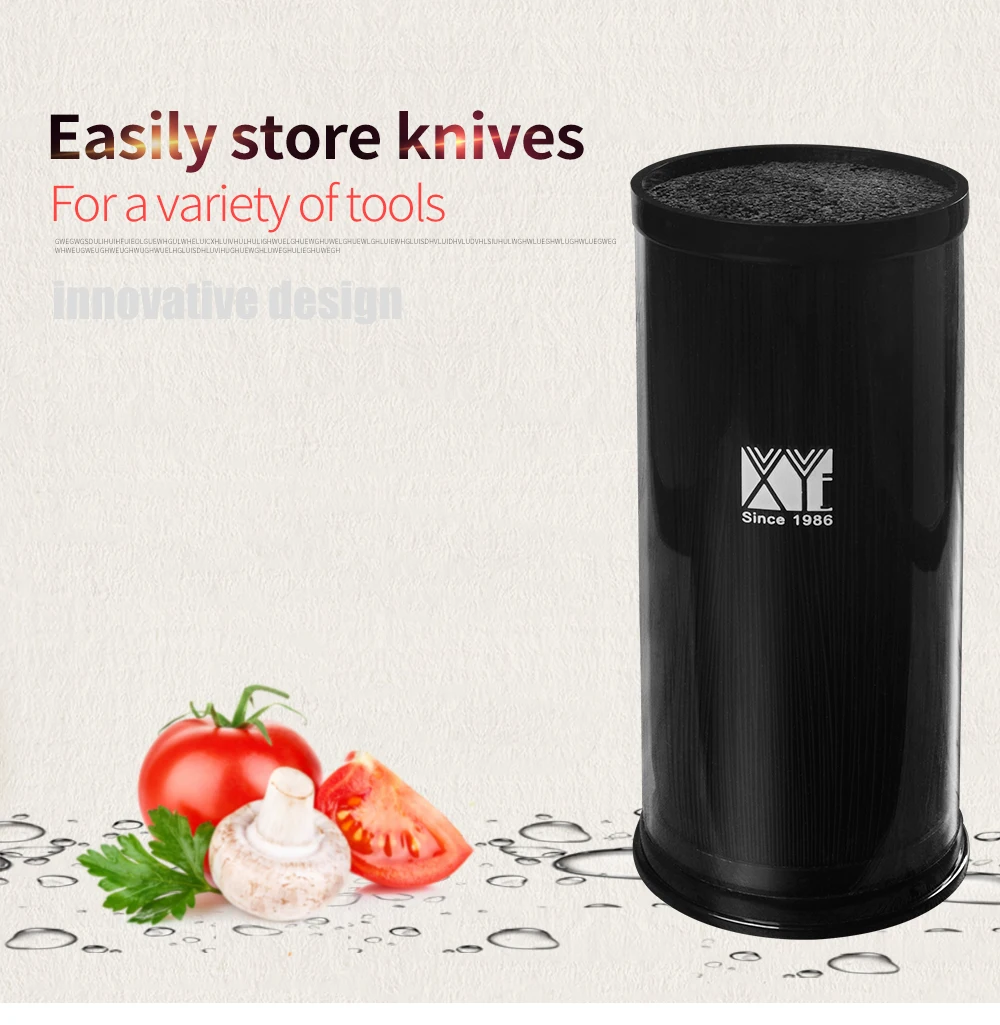 Черный Многофункциональный Держатель ножей XYj абсолютно ариловый+ PP большой емкости кухонный блок подставки для ножей для лучшего металла и керамического ножа