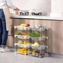 4 слоя s кухонная посадка многослойная овощи фрукты домашняя корзина для хранения Пластиковая Полка для ванной дренажная полка
