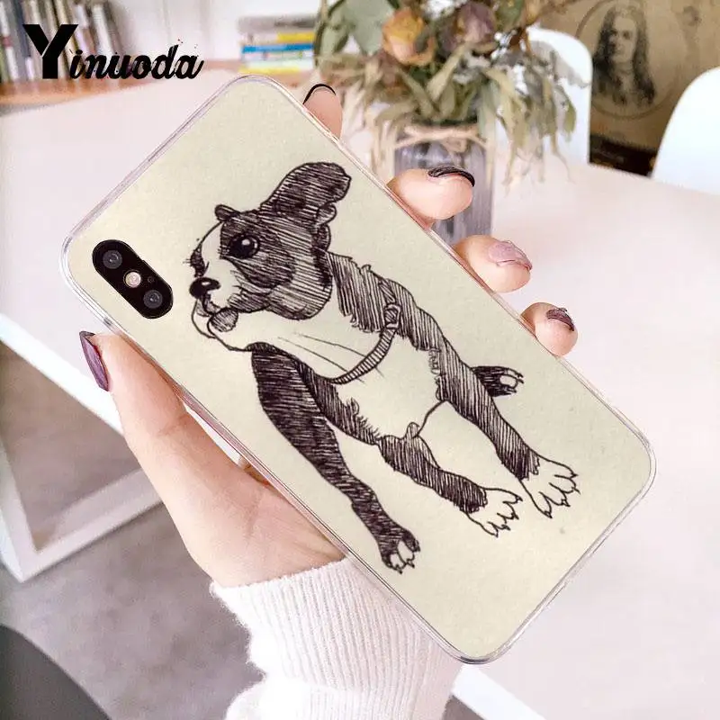 Чехол Yinuoda для iPhone 7 Boston Terrier прозрачный чехол 8 6 6splus X 10 5 5S SE XR XS XSMAX|Бамперы| |
