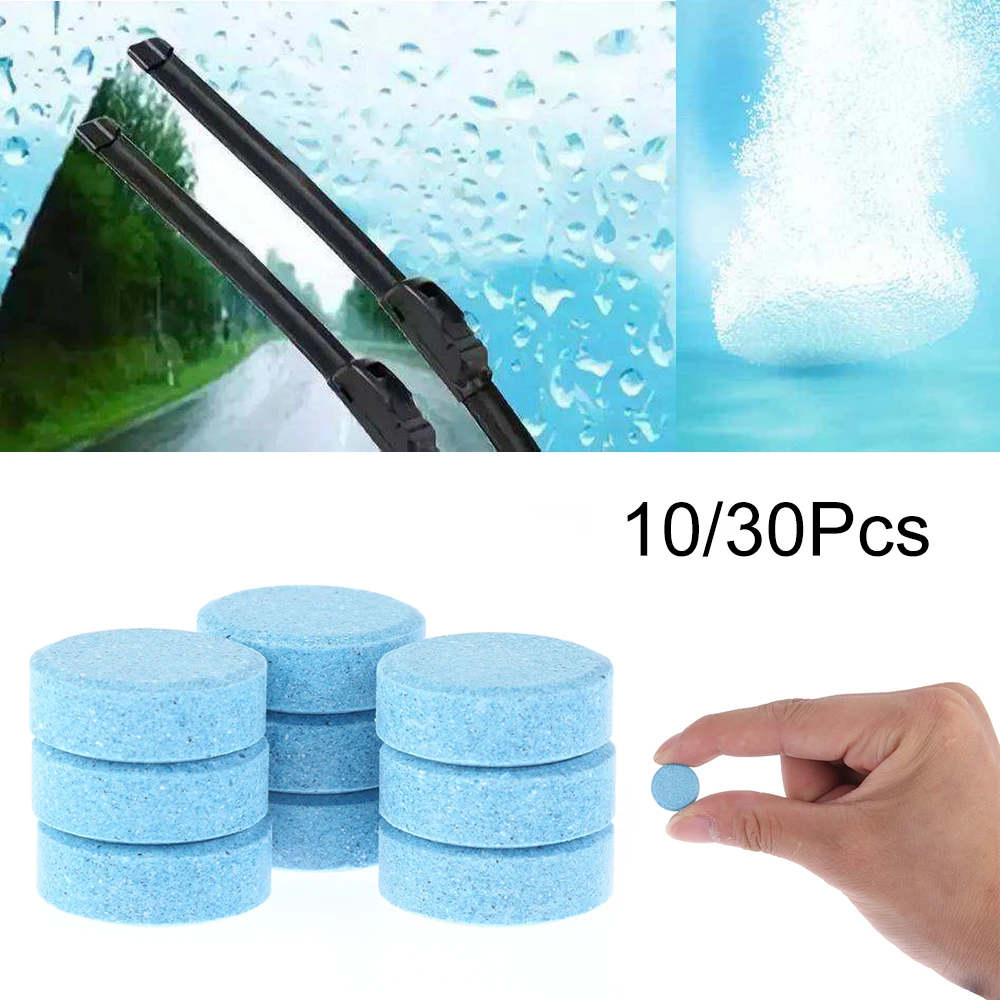 

10 Pcs Car Windshield Glass Wash Cleaning Concentrated Effervescent Tablets Solid Wiper Cleaner