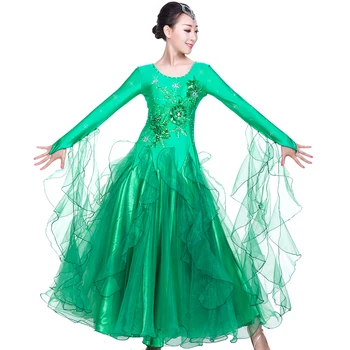 

Autumn and winter new modern dance skirt costumes GB ballroom dress game dress modern skirt