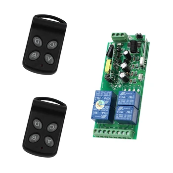 

AC 85V~250V 4CH RF Wireless Remote Control Switch 2 pcs Transmitter and Receiver +Case (PCB Sizes:115mm*48mm22mm)