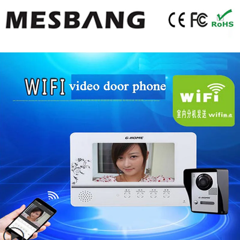 

wifi doorbell door camera phone monitor with androip IOS APP remotely control and inner monitor free shipping