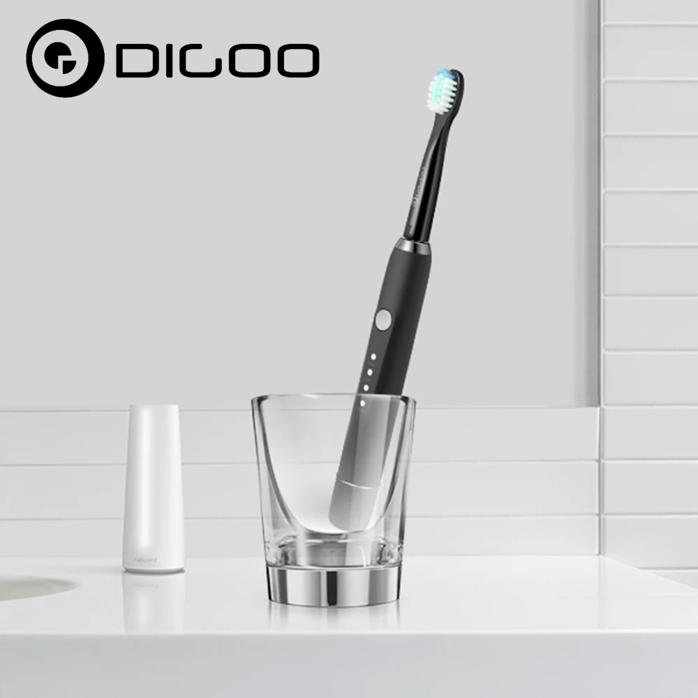 

2018 New Arrival Digoo DG YS33 3 Brush Modes Essence Sonic Electric Wireless USB Rechargeable Toothbrush Waterproof Black White