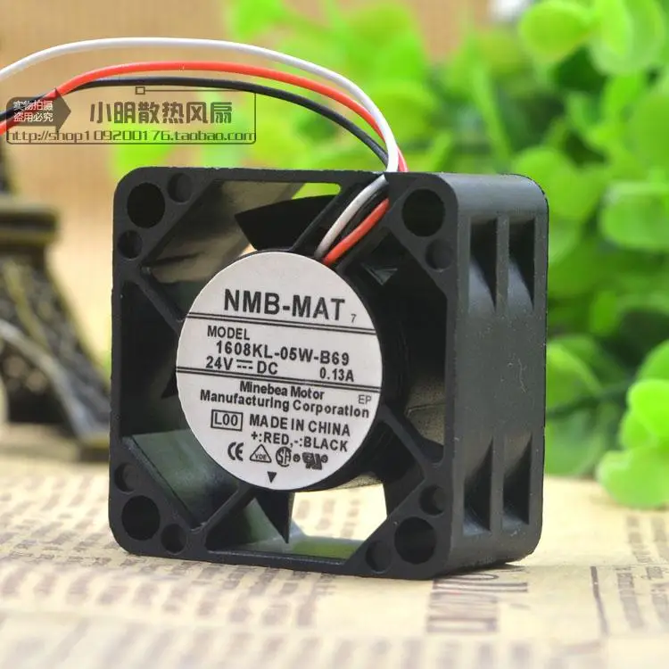 

NMB 1608KL-05W-B69 24V 0.13A three-wire signal alarm CNC machine tool cooling fan