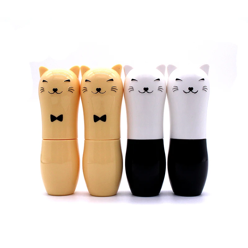 

Empty Cute Cat Cartoon Lip Balm Lips Care Containers Kids DIY Lip Pomade Lipstick Batom Sample Tubes Makeup Tools 20pcs/lot