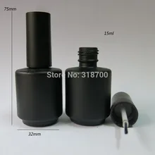 200/lot 15ml Black Empty Nail polish Bottle, 15cc Black Glass Nail enamel bottle