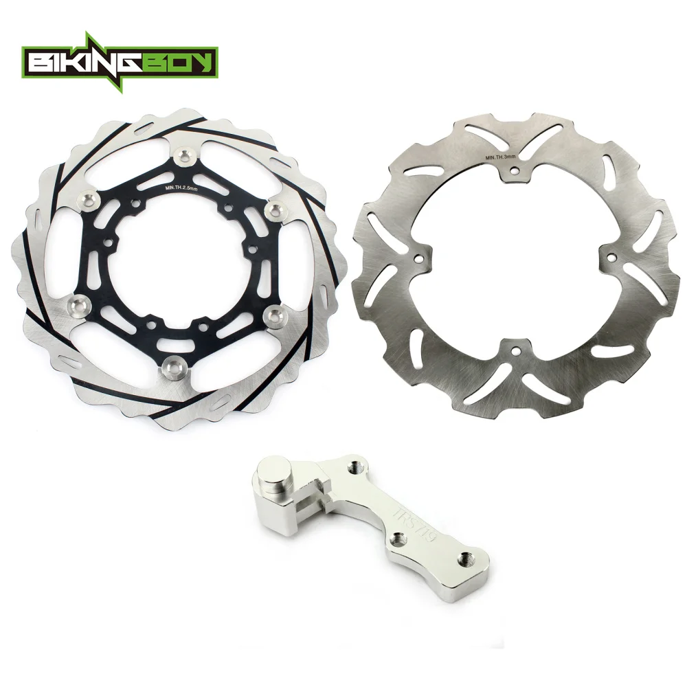 

BIKINGBOY Oversize 270mm Full Set Brake Discs Rotors Bracket Adaptor for HONDA CRF 250 R X CRE 250 F X 04-09 CR 125 250 R E