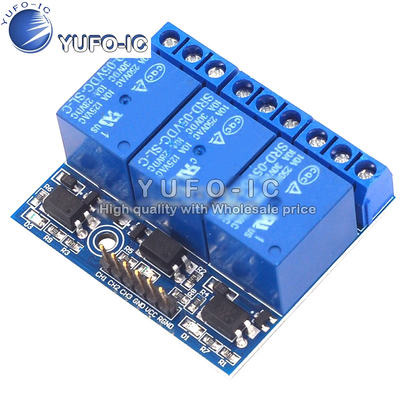 

3 relay module 3 Channel relay module with optical coupling isolation is fully compatible with 3.3 V