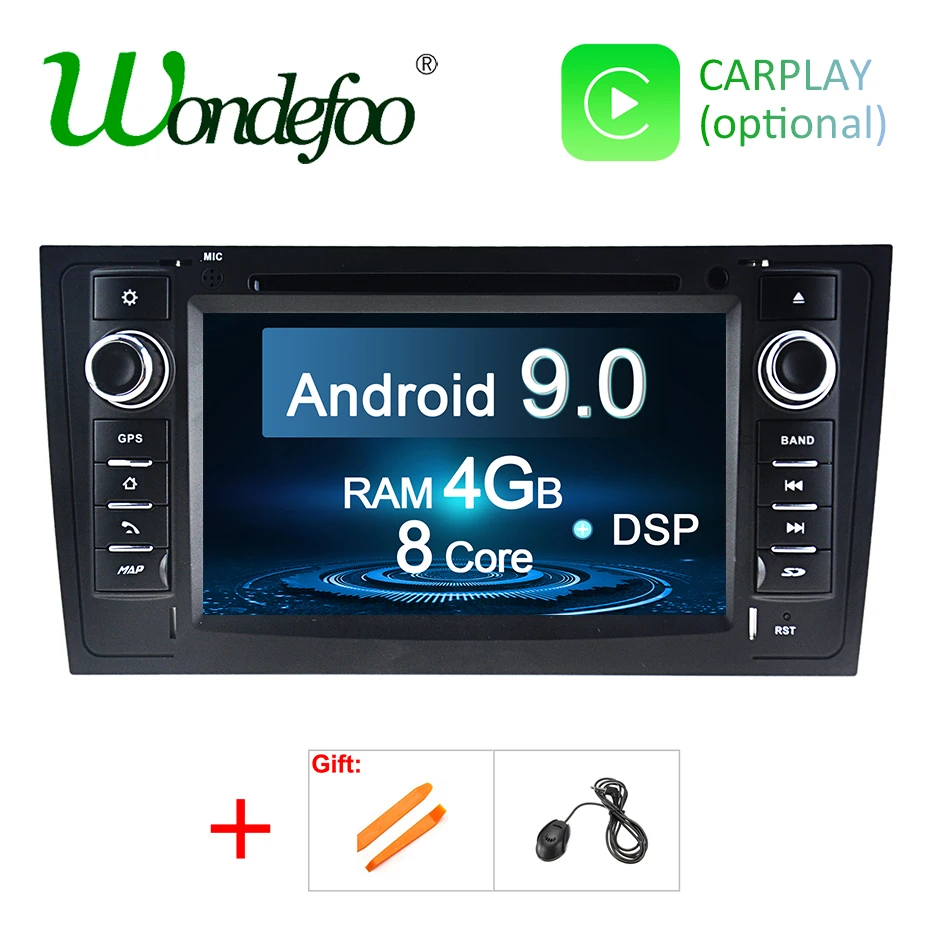 

Android 9.0 DSP 4G AV Output GPS Radio for AUDI A6 4B C5 1997-2005 Allroad 2000-2006 Ibiza Navigation Stereos Screen DVD Player