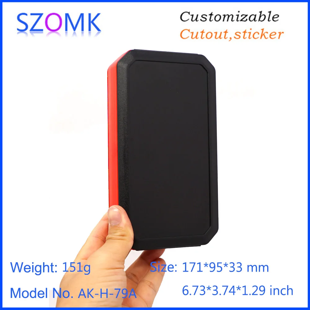 szomk handheld plastic box for electronics instrument housing with battery holder plastic enclosure for pcb design junction box device project box (9)