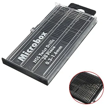 

Mini Drill Bit High Speed Steel Micro Twists Drill Bit Set 0.3mm-1.6mm 20Pcs Direct sales business Accessories tool