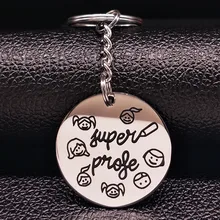 Porte-clés en acier inoxydable pour enseignant, bijoux pour femmes, Souvenir mignon, cadeaux pour la journée des enseignants, la mejer profora K17762