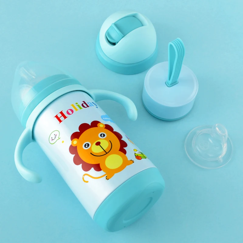 REIZBABY Новый 4in1 ребенка термос бутылочки функциональные Мультяшные из нержавеющей