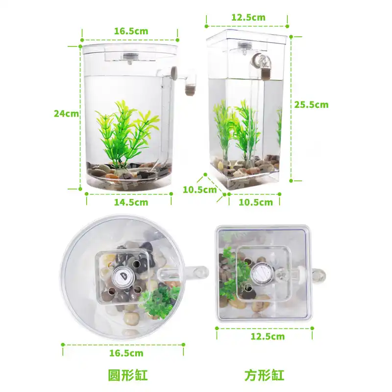 Plastic Aquarium mini Fish Tank Decoration Easy to Change