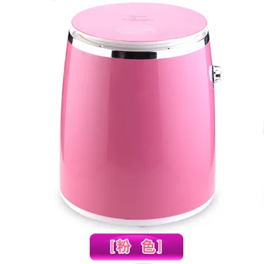 Пластиковый материал, детская Мини Портативная полуавтоматическая стиральная машина с одной бочкой, отжим-сушка, энергосберегающая 2,1-4,5 кг - Цвет: Розовый