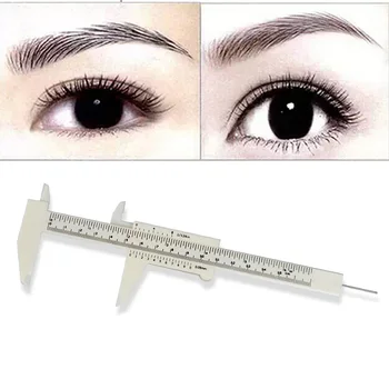 

1 Pcs Double Scale Sliding Gauge EyebRow Ruler Permanent Makeup Eyebrow Tattoo Measuring Ruler Caliper Measure Tools New