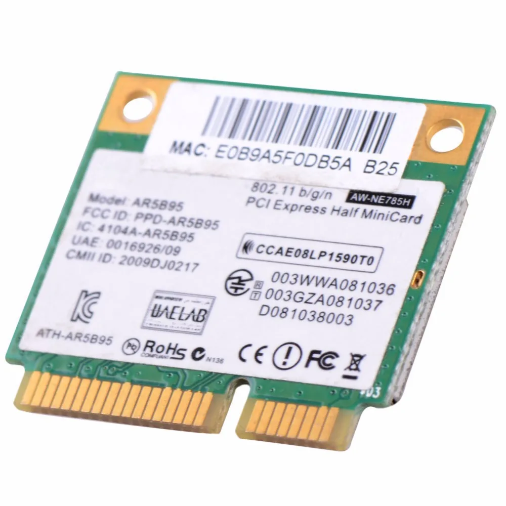 Сетевые карты для ноутбука AR5B95 AR9285 WiFi Половина мини PCI E беспроводная карта 518436 002