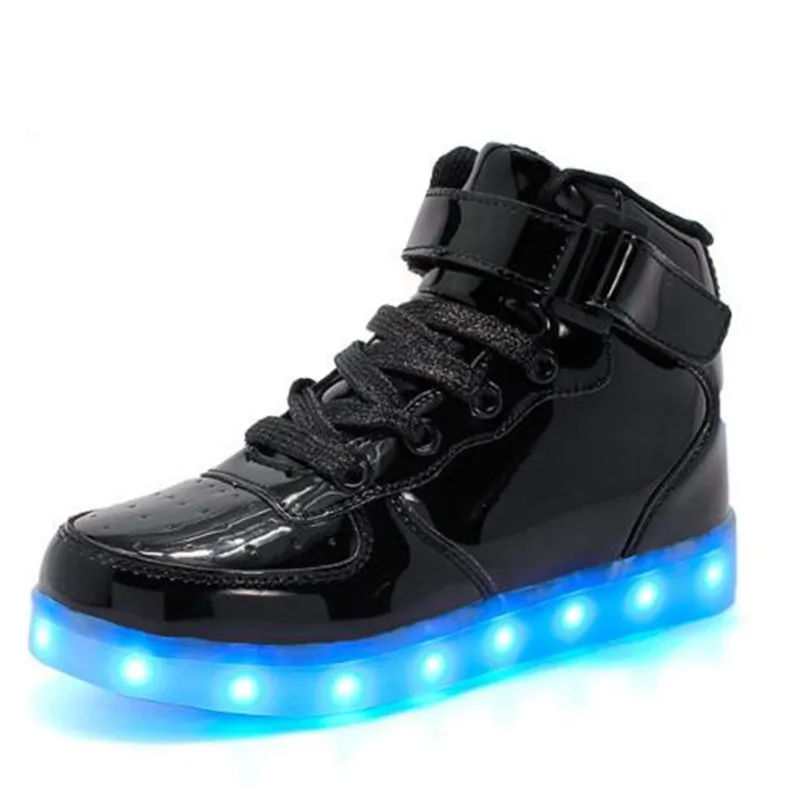 Nuevos zapatos con LED iluminados zapatos de luz de carga USB para niños y niñas zapatillas brillan