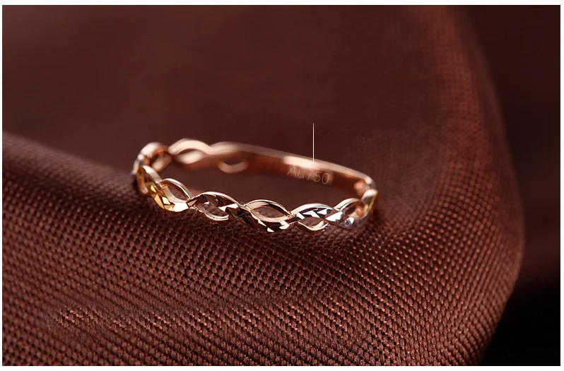 18 К Золотое кольцо цветочный дизайн мода горячая Распродажа для женщин Девушка мисс мать подарок настраиваемый чистый реальный 750