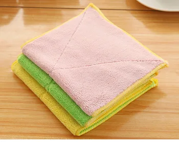 

3pcs/lot New Fashion Kitchen Dishwashing Cloth Mixed Color Microfiber Car Cleaning Towel Kitchen Washing Polishing Cloth OK 0605