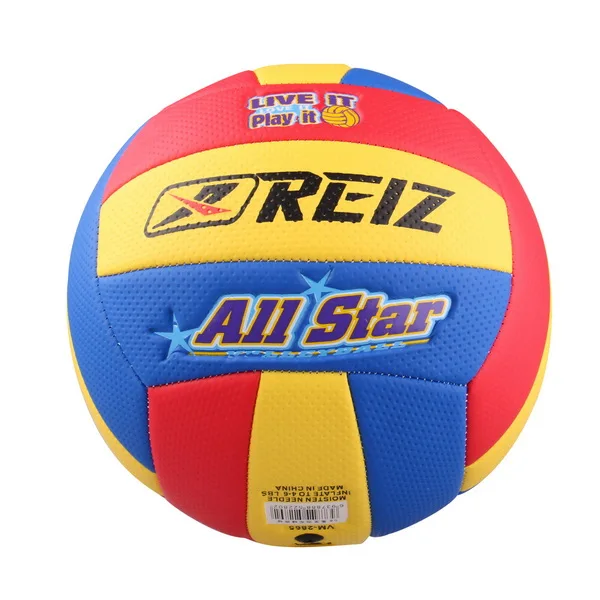 Официальный размер 5 ПУ Волейбол высокого качества матч волейбол внутри здания и открытый тренировочный мяч с сетчатой сумкой V601B - Цвет: Цвет: желтый