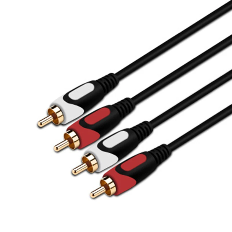 Trumsoon 2RCA to 2RCA Gold Plated AUX Wire Audio Cable for Laptop DVD TV Speaker