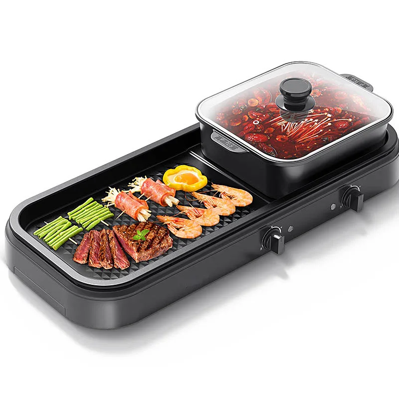 Barbecue Machine And Hotpot Household Smokeless Electric Baking