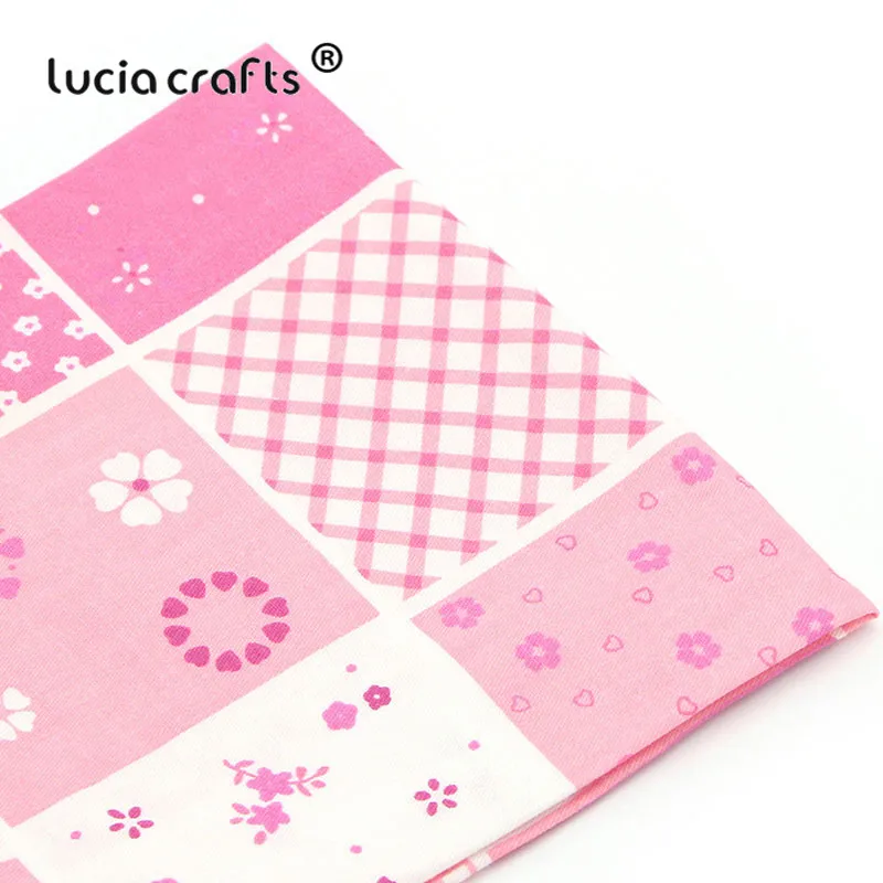 Lucia crafts, 1 шт./лот, 50x50 см, хлопковая ткань для шитья, для рукоделия, Лоскутная ткань, ткань для детского постельного белья, текстильная кукла H0802